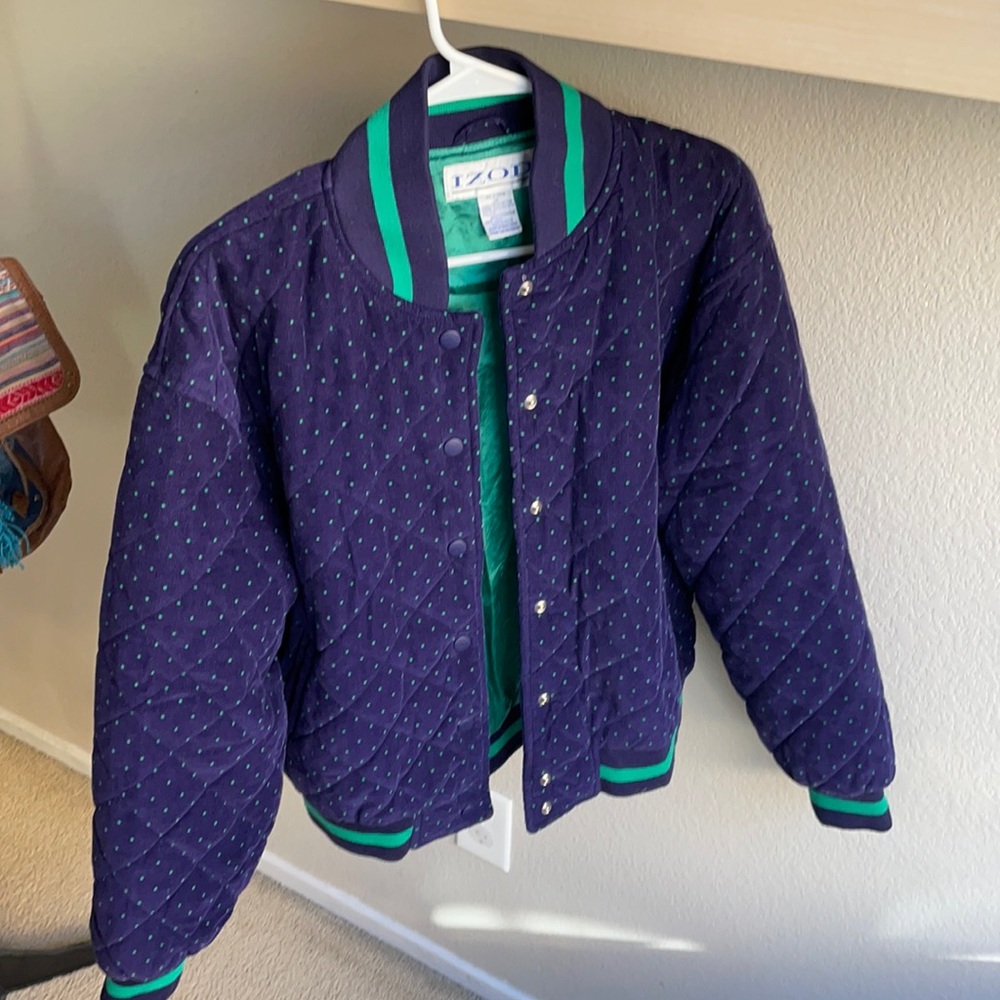 Quilted Izod Bomber Stranger Things style